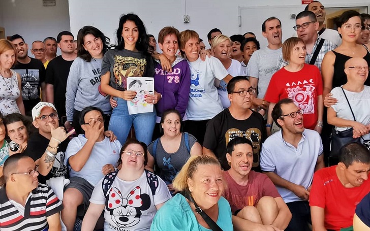 Georgina Rodriguez Brings Smiles On The Faces Of The Intellectually Disabled At The 'Fundación Esfera' While At Madrid